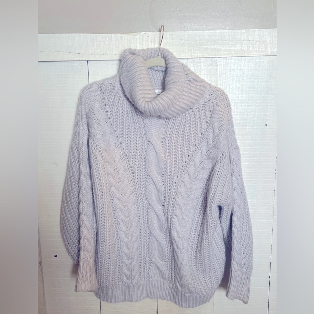 Brave and true purple cableknit sweater worn once
